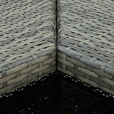 NNEVL 8 Piece Garden Bar Set with Cushions Poly Rattan Grey