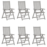 NNEVL Garden Reclining Chairs 6 pcs with Cushions Solid Acacia Wood