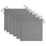 NNEVL Folding Outdoor Chairs 6 pcs with Cushions Solid Acacia Wood