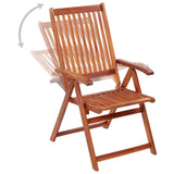 NNEVL Folding Garden Chairs 4 pcs Solid Acacia Wood