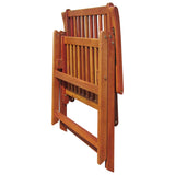 NNEVL Folding Garden Chairs 4 pcs Solid Acacia Wood