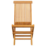 NNEVL Garden Chairs with Blue Cushions 6 pcs Solid Teak Wood