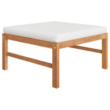 NNEVL 3 Piece Garden Lounge Set with Cream Cushions Teak Wood