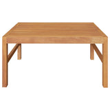 NNEVL 2 Piece Garden Lounge Set with Cream Cushions Teak Wood