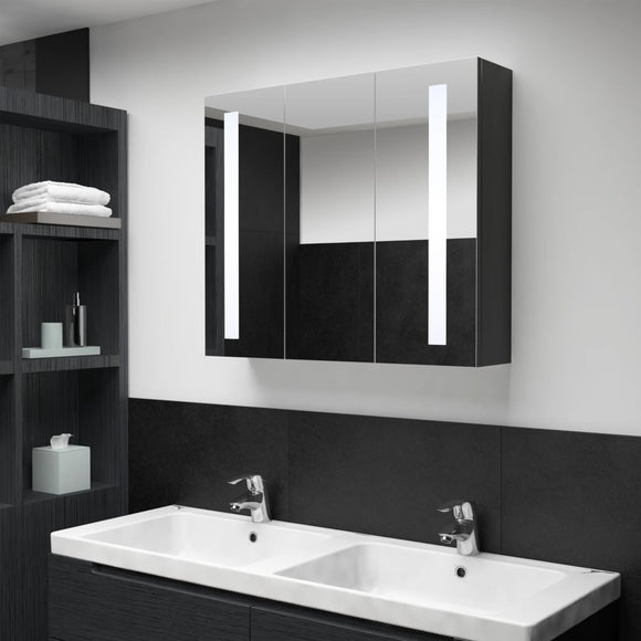 NNEVL LED Bathroom Mirror Cabinet 89x14x62 cm