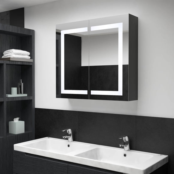 NNEVL LED Bathroom Mirror Cabinet 80x12.2x68 cm