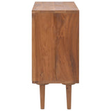 NNEVL Chest of Drawers 90x35x75 cm Solid Teak Wood