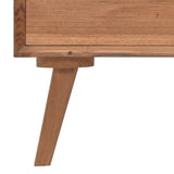 NNEVL Chest of Drawers 90x35x75 cm Solid Teak Wood