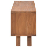 NNEVL TV Cabinet 110x30x45 cm Solid Teak Wood