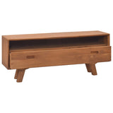 NNEVL TV Cabinet 110x30x45 cm Solid Teak Wood