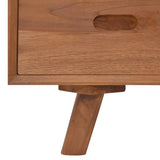 NNEVL TV Cabinet 110x30x45 cm Solid Teak Wood