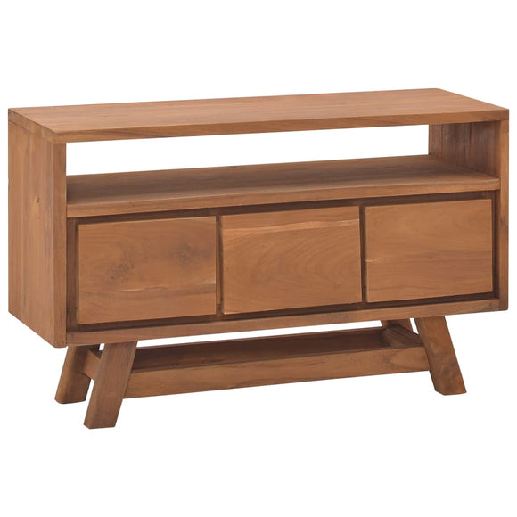 NNEVL TV Cabinet 80x30x50 cm Solid Teak Wood