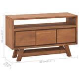 NNEVL TV Cabinet 80x30x50 cm Solid Teak Wood