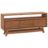 NNEVL TV Cabinet 110x30x50 cm Solid Teak Wood