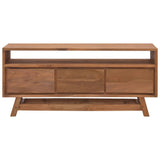 NNEVL TV Cabinet 110x30x50 cm Solid Teak Wood