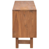 NNEVL TV Cabinet 110x30x50 cm Solid Teak Wood