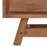 NNEVL TV Cabinet 110x30x50 cm Solid Teak Wood