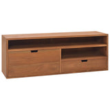 NNEVL TV Cabinet 110x30x40 cm Solid Teak Wood