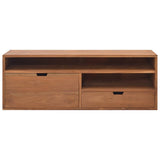NNEVL TV Cabinet 110x30x40 cm Solid Teak Wood