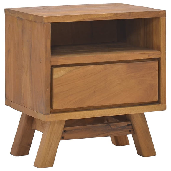NNEVL Bedside Cabinet 40x30x45 cm Solid Teak Wood