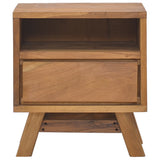 NNEVL Bedside Cabinet 40x30x45 cm Solid Teak Wood