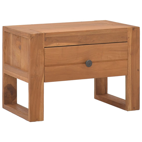 NNEVL Bedside Cabinet 50x30x35 cm Solid Teak Wood
