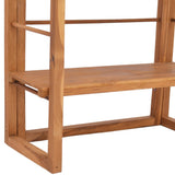 NNEVL Shelving Unit 60x30x180 cm Solid Teak Wood