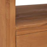 NNEVL TV Cabinet with Wheels 80x50x42 cm Solid Teak Wood