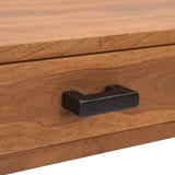 NNEVL Office Desk 110x40x75 cm Solid Teak Wood