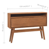 NNEVL Console Table 110x30x79 cm Solid Teak Wood