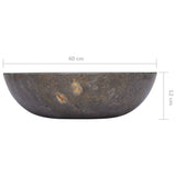 NNEVL Sink Grey Ø40x12 cm Marble