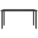 NNEVL 7 Piece Garden Dining Set Poly Rattan Black