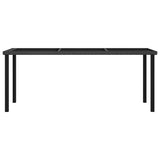 NNEVL 7 Piece Garden Dining Set Poly Rattan Black
