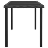 NNEVL 7 Piece Garden Dining Set Poly Rattan Black