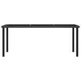 NNEVL 7 Piece Garden Dining Set Poly Rattan Black