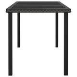 NNEVL 7 Piece Garden Dining Set Poly Rattan Black