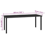 NNEVL 7 Piece Garden Dining Set Poly Rattan Black
