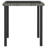 NNEVL 3 Piece Garden Dining Set Poly Rattan Grey