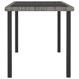 NNEVL 5 Piece Garden Dining Set Poly Rattan Grey