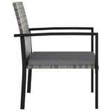 NNEVL 5 Piece Garden Dining Set Poly Rattan Grey