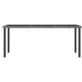 NNEVL 9 Piece Garden Dining Set Poly Rattan Grey
