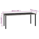 NNEVL 9 Piece Garden Dining Set Poly Rattan Grey