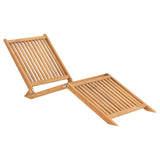 NNEVL Sun Lounger Solid Teak Wood