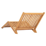 NNEVL Sun Lounger Solid Teak Wood