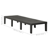 NNEVL Sun Lounger Plastic Anthracite