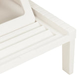 NNEVL Sun Lounger with Cushion Plastic White