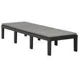 NNEVL Sun Lounger with Cushion Plastic Anthracite