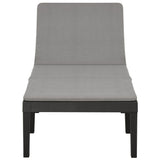 NNEVL Sun Lounger with Cushion Plastic Anthracite