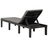 NNEVL Sun Lounger with Cushion Plastic Anthracite