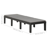 NNEVL Sun Lounger with Cushion Plastic Anthracite